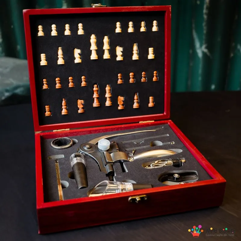 Set sah si accesorii vin, Caseta Deluxe [3]