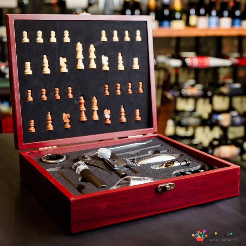Set sah si accesorii vin, Caseta Deluxe [5]