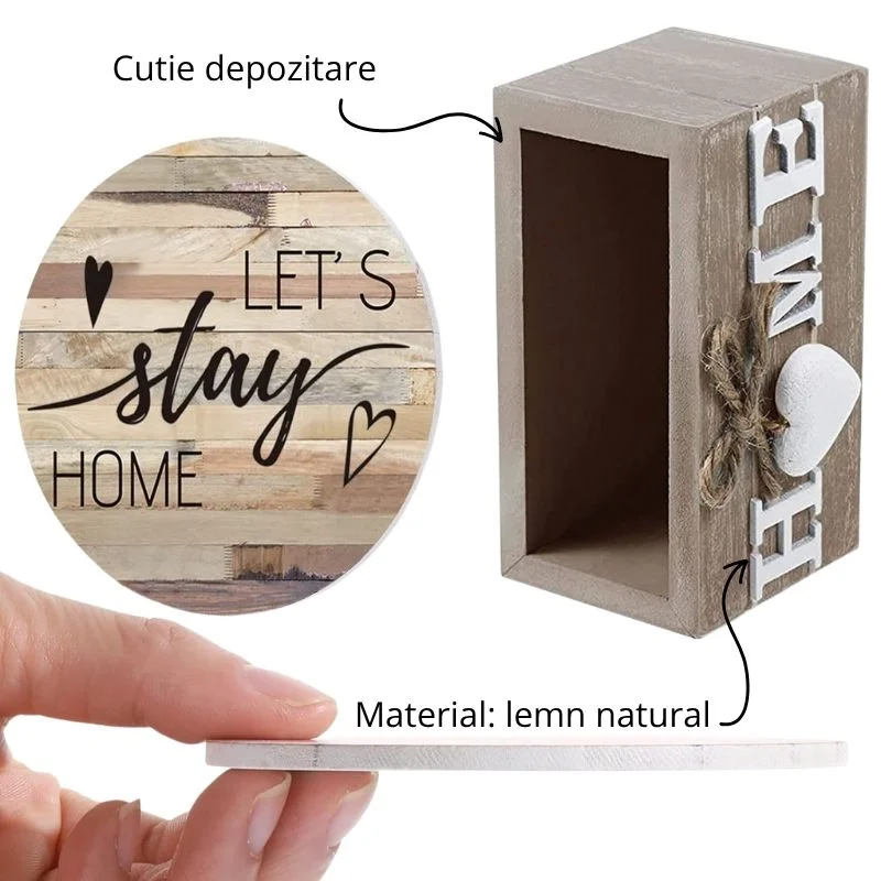Set suporturi pentru pahare Home cu mesaje motivationale [5]