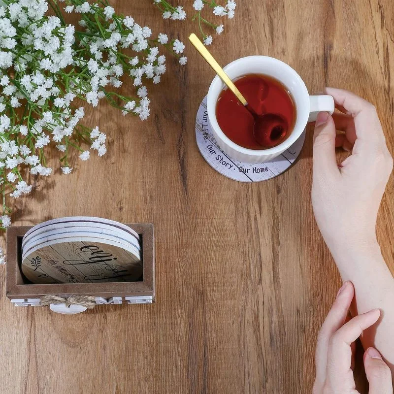 Set suporturi pentru pahare Home cu mesaje motivationale [2]