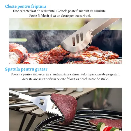 Set ustensile gratar cu Servieta eleganta, 26 piese [8]