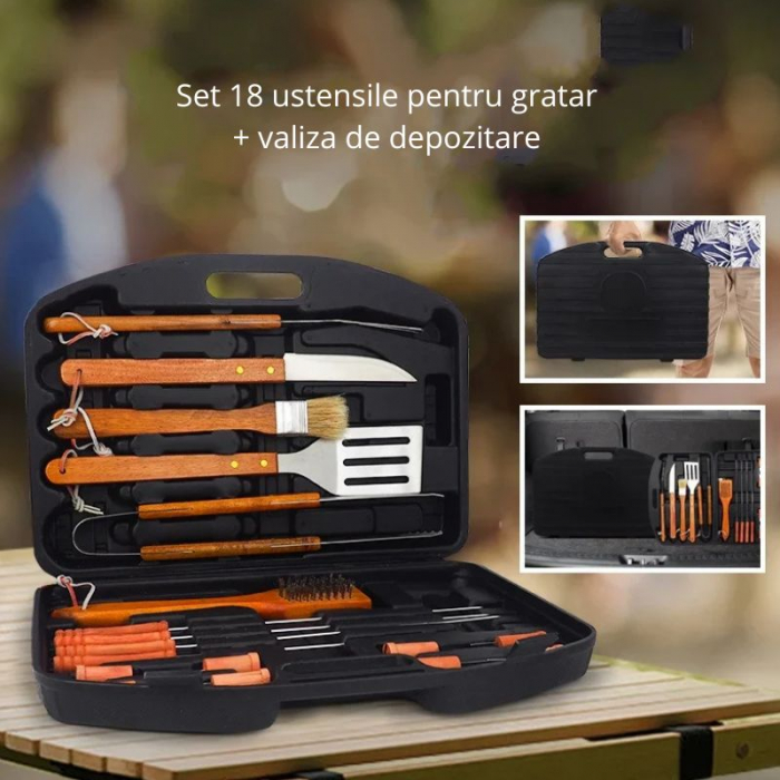Set valiza cu 18 ustensile gratar [3]