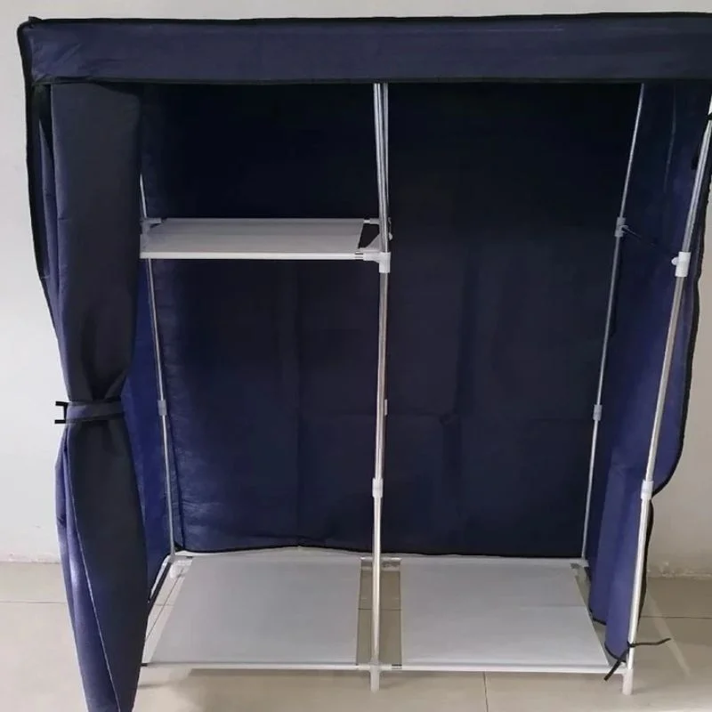 Sifonier textil pliabil cu bara si rafturi [2]