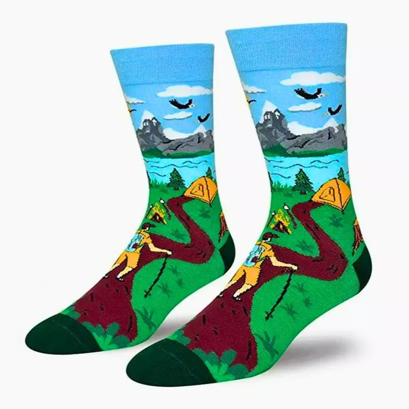 Sosete amuzante cu chef de duca I'd rather be hiking [6]