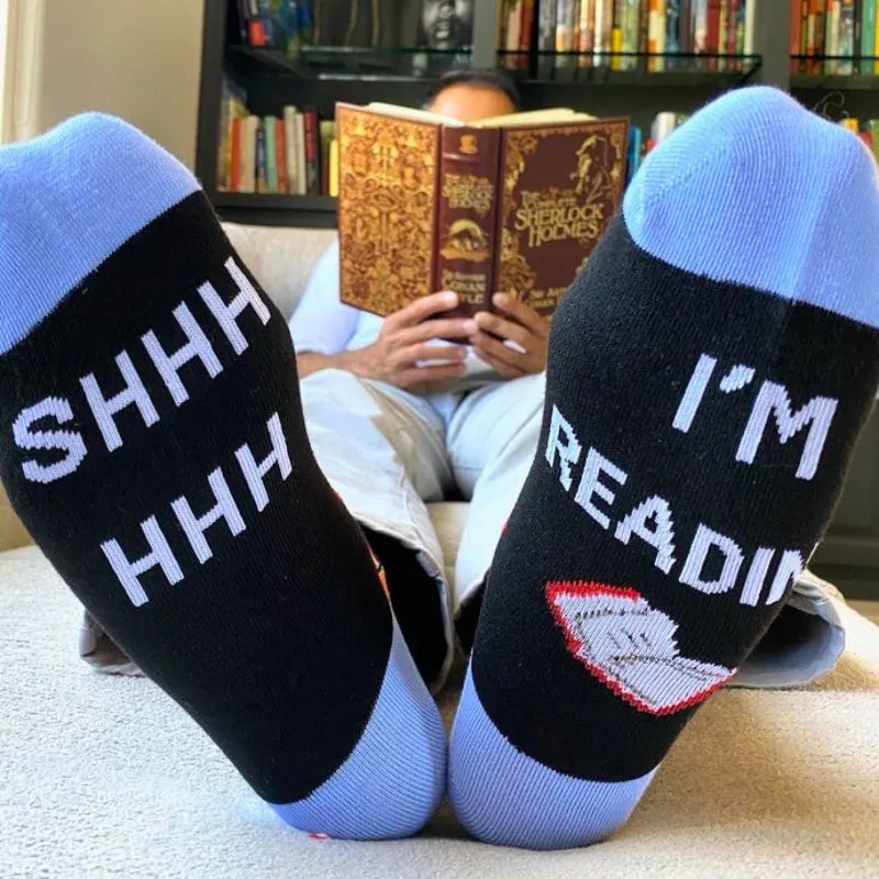 Sosete amuzante de lectura Shhhh I'm reading, Marime 40-44 [2]