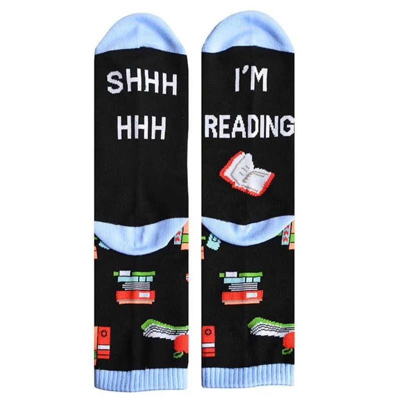 Sosete amuzante de lectura Shhhh I'm reading, Marime 40-44 [9]