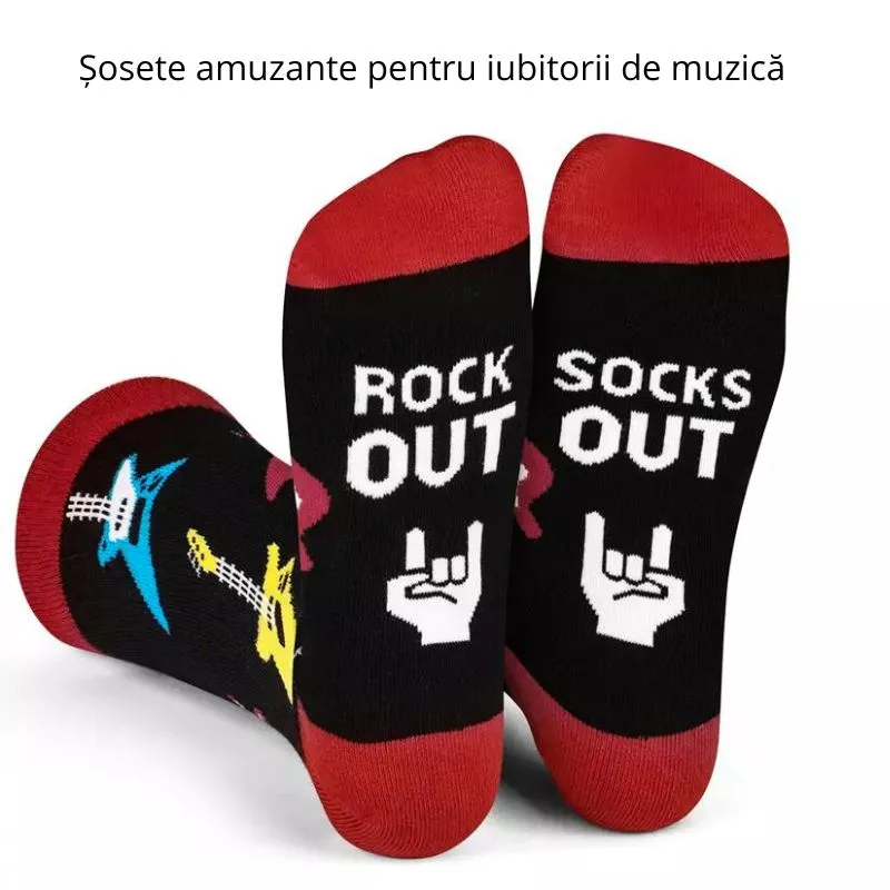 Sosete amuzante pentru rockeri Rock out Socks out [7]