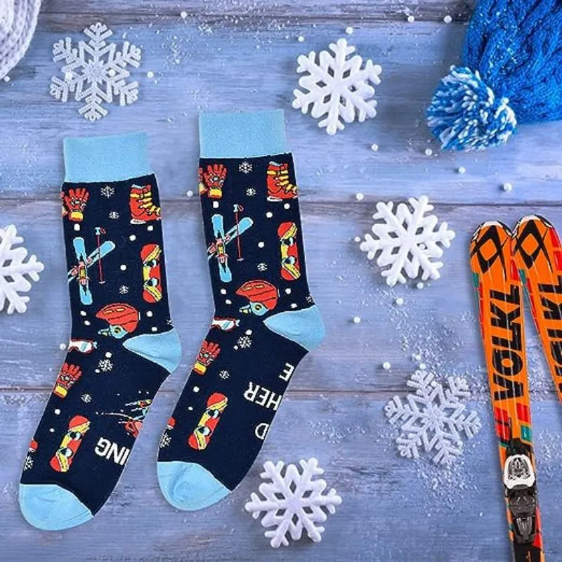 Sosete amuzante pentru schiori I'd rather be skiing [2]