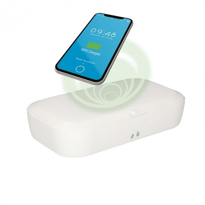 Sterilizator UV caseta alba cu incarcator wireless [3]