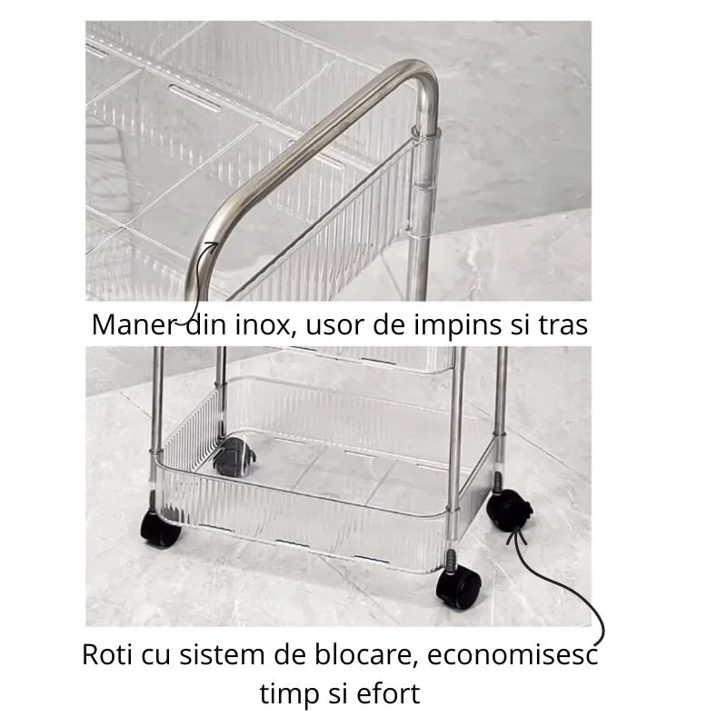 Suport depozitare mobil cu 3 rafturi [7]