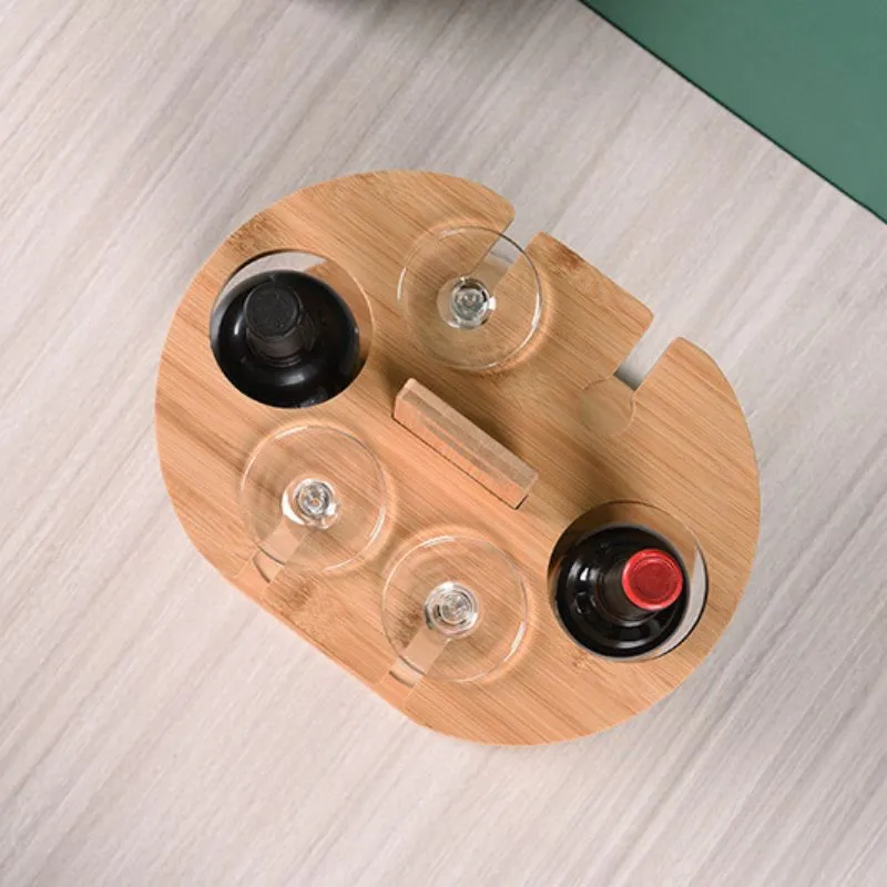 Suport din lemn pentru sticle si pahare de vin [5]