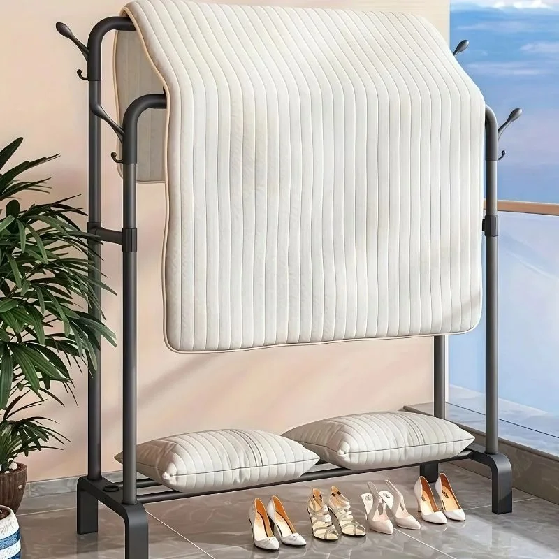 Suport haine cu doua bare si etajera pentru incaltaminte [3]