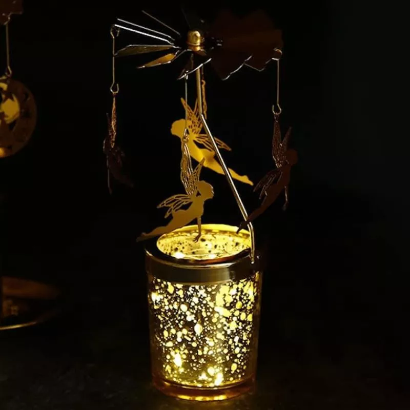 Suport lumanare decorativa Caruselul rotativ cu zane [12]