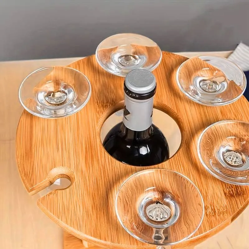 Suport pentru o sticla si 6 pahare de vin [3]