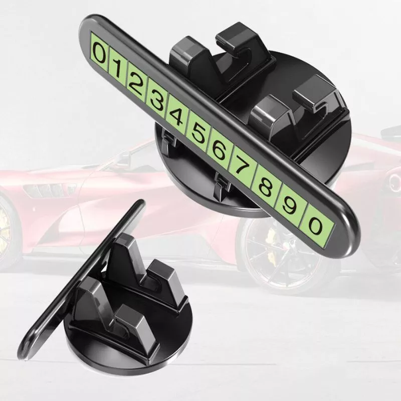 Suport telefon auto cu afisaj numar parcare temporara [8]