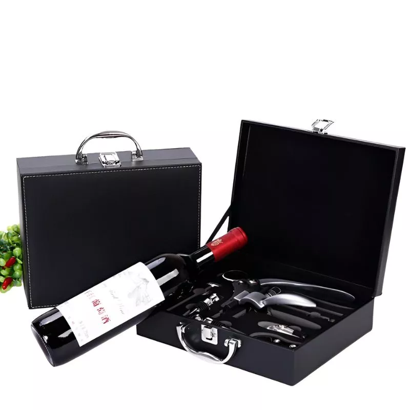 Valiza Deluxe cu accesorii de vin Premium set 9 piese [20]