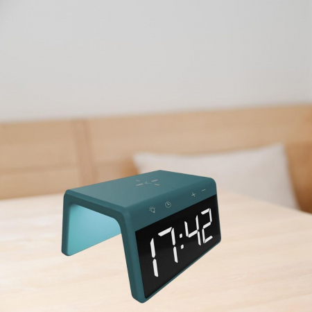 Cadouri de Casa Noua - Ceas desteptator cu incarcator wireless smartphone AlarmOn