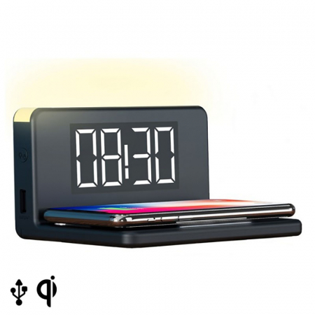 Ceas desteptator cu incarcator wireless smartphone Eccentric [1]