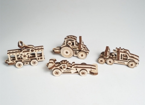 Puzzle 3D Fidget Vehicule din Lemn Ugears [4]