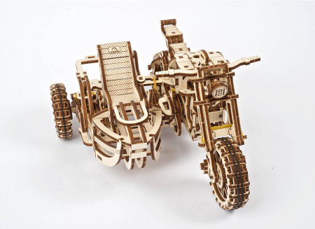 Puzzle 3D Motocicleta Scrambler UGR-10 din lemn Ugears [8]