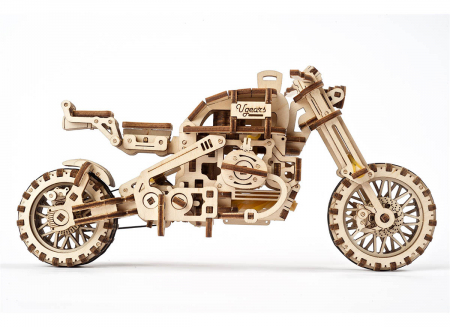 Puzzle 3D Motocicleta Scrambler UGR-10 din lemn Ugears [11]