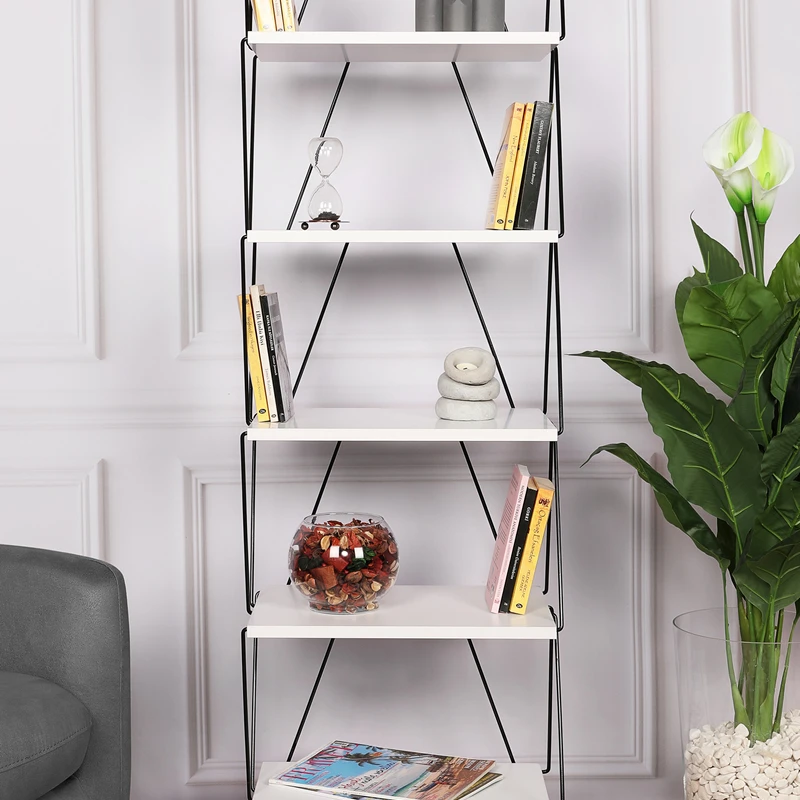 Balaban Biblioteca alba moderna cu rafturi, organizare eficienta [0]