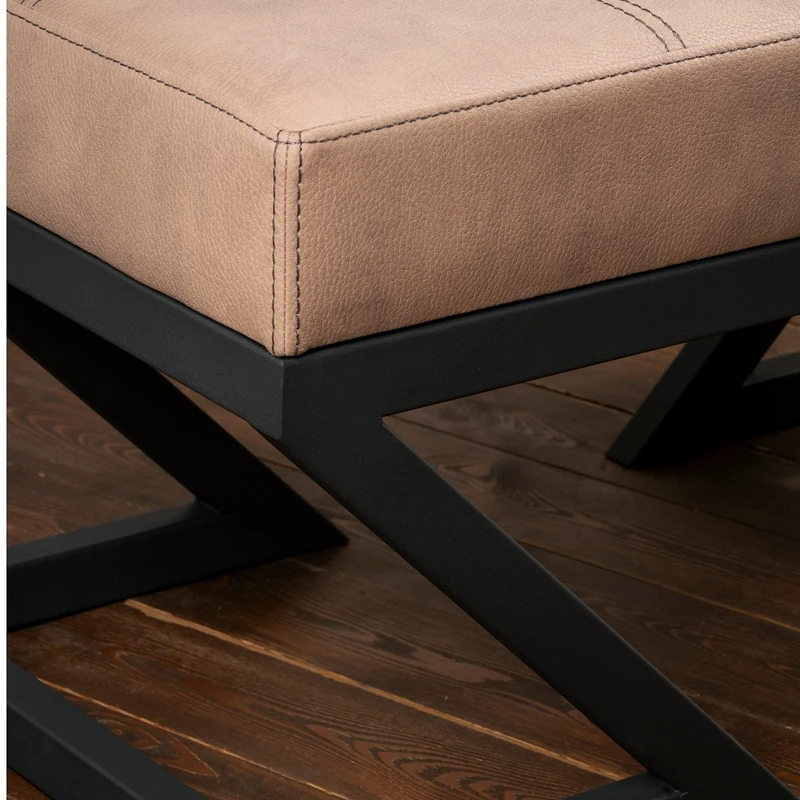 Bancheta Ago mink, structura metalica, piele ecologica, design elegant [1]