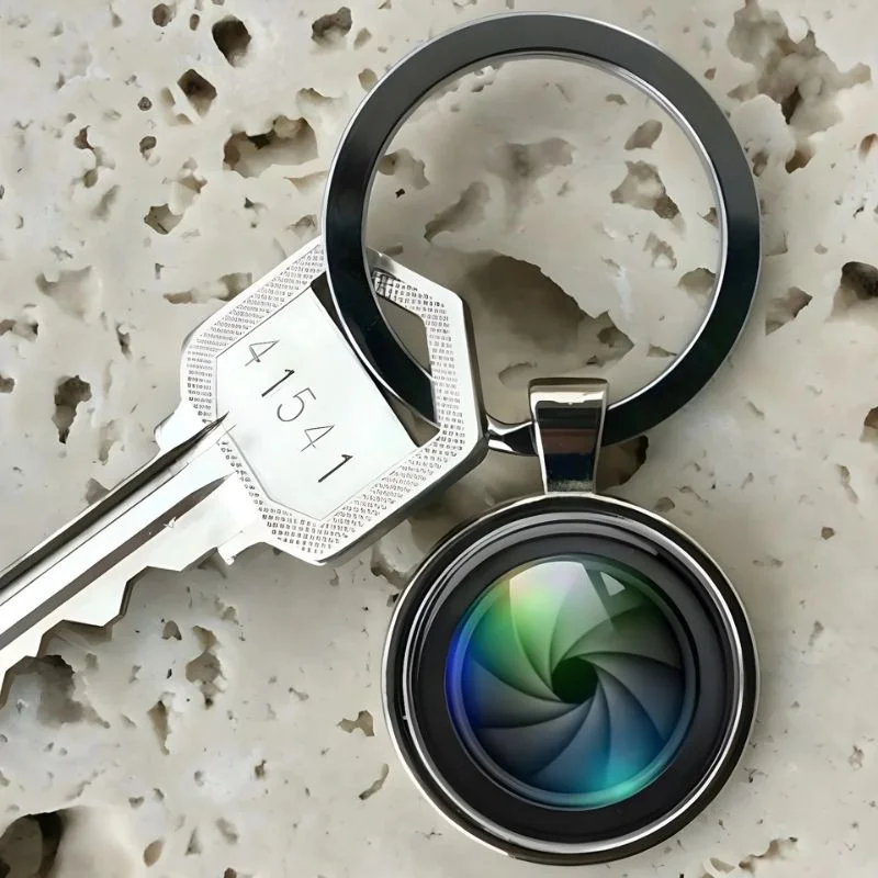 Cadouri de Craciun - Breloc obiectiv foto, Focus pe stil