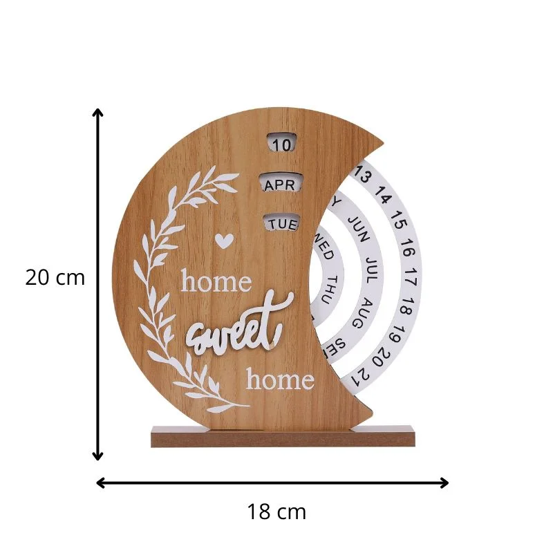 Calendar rotativ din lemn Home Sweet Home [9]