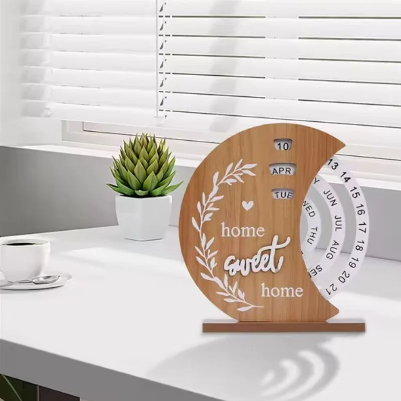Calendar rotativ din lemn Home Sweet Home [4]