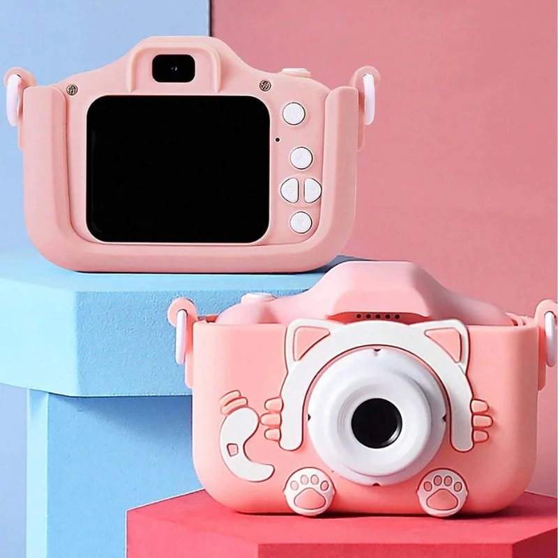Cadouri Fete - Camera foto pentru copii Smart Fun Roz, 96 MP, Ecran 2.0 inch, 64 GB SD, 1080P HD