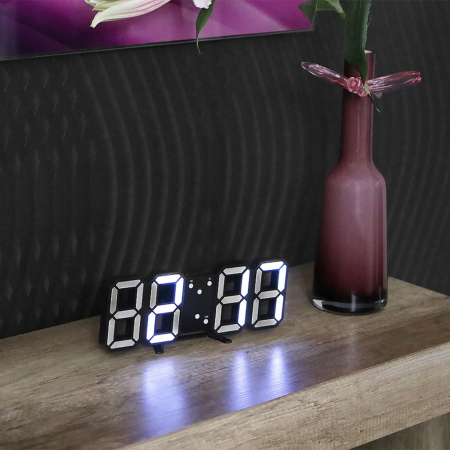 Ceas de perete digital cu termometru si data [2]