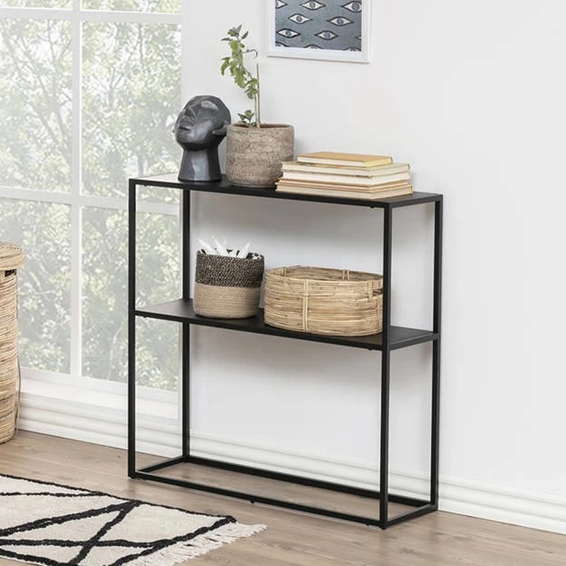 Comoda Andas neagra, structura metalica, design minimalist [1]