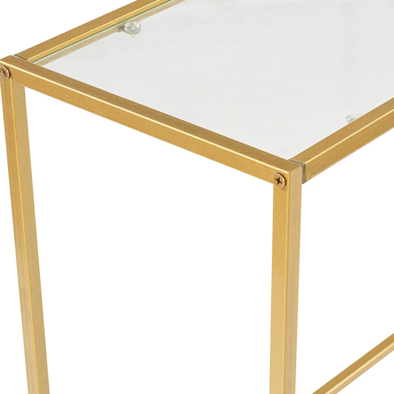 Comoda Canvas aurie, design modern, blat din sticla securizata [7]