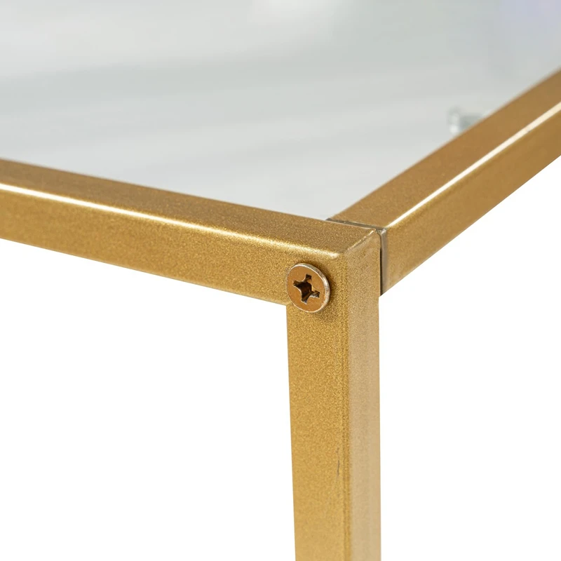 Comoda Canvas aurie, design modern, blat din sticla securizata [9]