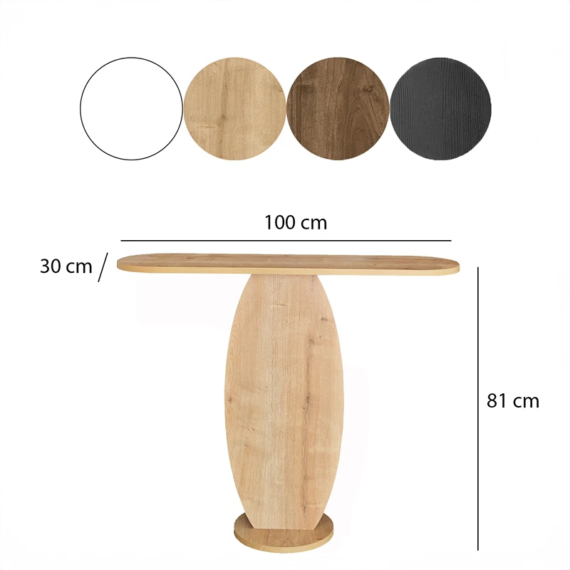 Comoda Ellitica stejar safir, design modern, blat spatios [4]