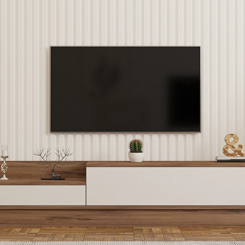 Comoda TV Barko, stejar atlantic si alb, design elegant, spatii depozitare, 160 cm [2]