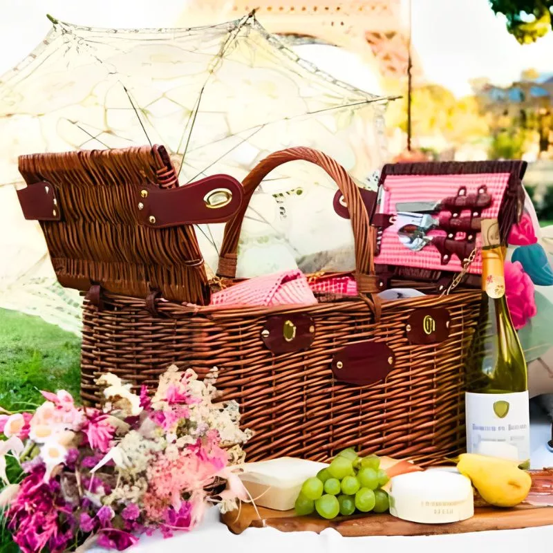 Cos picnic 4 persoane Saint Germain Vichy Rouge [1]