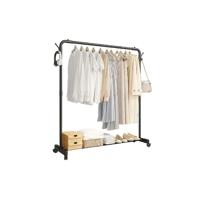 Cuier metalic cu roti si raft [1]