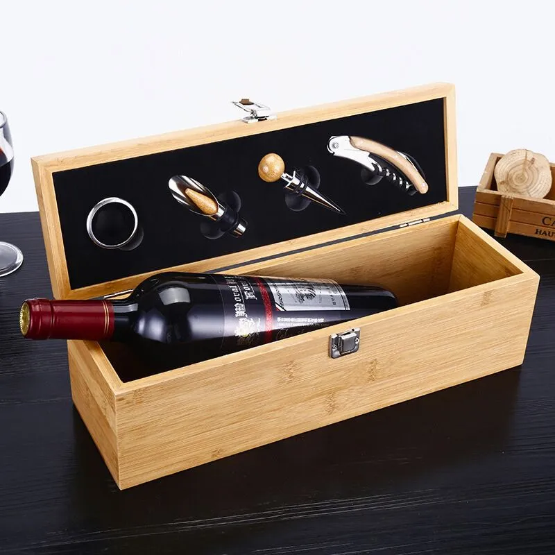 Cutii de Vin - Cutie de vin pentru o sticla cu 4 accesorii incluse