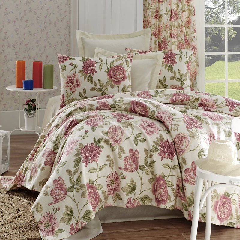 Cuvertura bumbac Care - Roz, 160x235 cm [0]