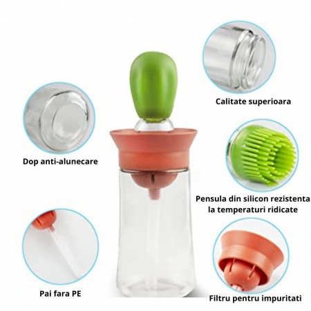 Dispenser Ulei 2 in 1, cu pensula din silicon [17]