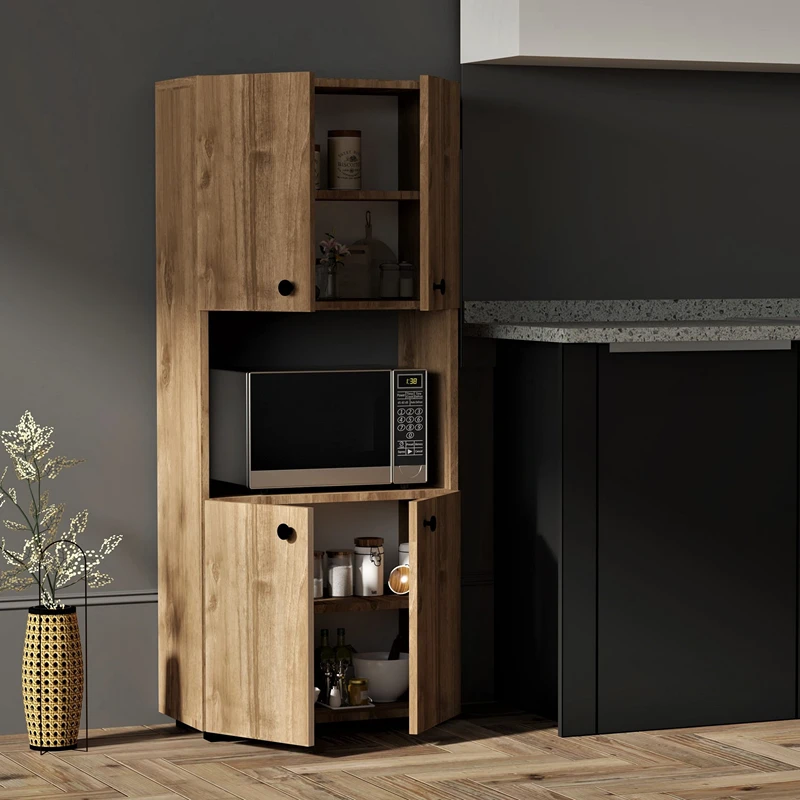 Dulap bucatarie Efe, nuc, compartimente spatioase, design elegant, 140 cm [0]