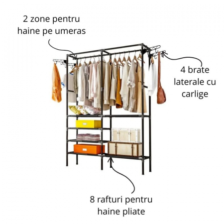 Dulap pliabil cu bara si rafturi [6]
