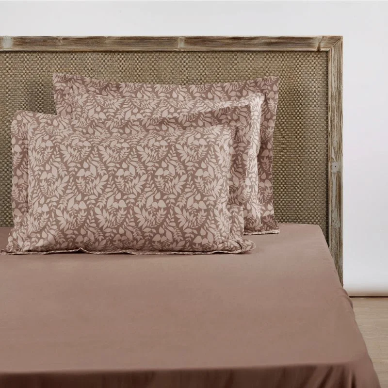 Home & Deco - Fata de perna bumbac Firenze - Gri cald, 50x70 cm