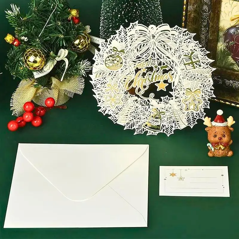 Cadouri pentru Soacra - Felicitare de Craciun 3D Coronita Merry Christmas