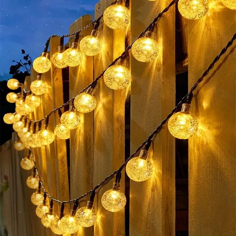 Ghirlanda solara cu 100 becuri LED Warm light [1]