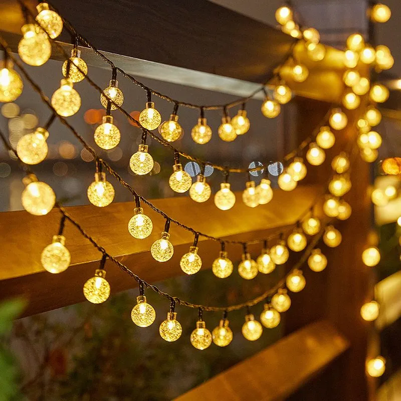 Cadouri pentru Mama - Ghirlanda solara cu 100 becuri LED Warm light