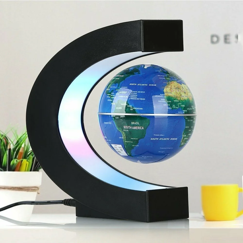 Glob pamantesc magnetic plutitor cu iluminare LED. C-Shape [1]