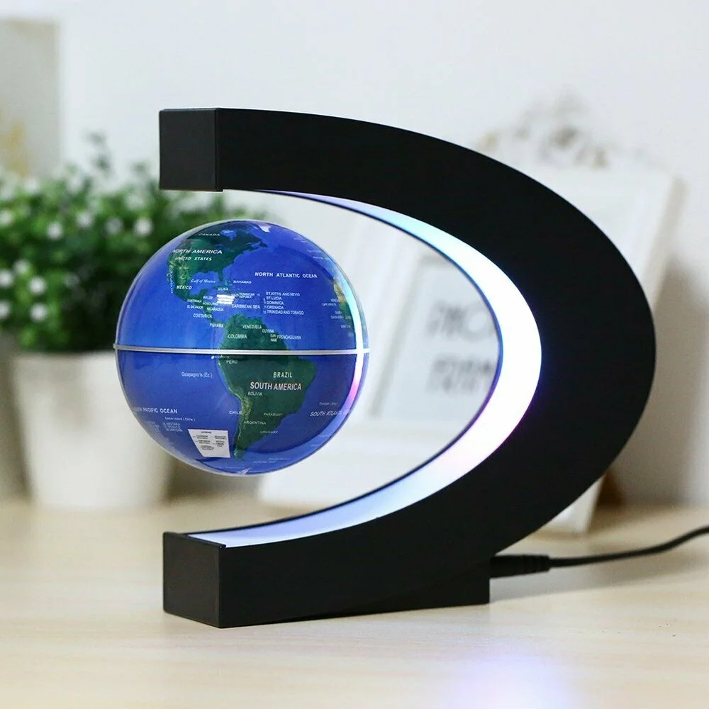 Glob pamantesc magnetic plutitor cu iluminare LED. C-Shape [4]